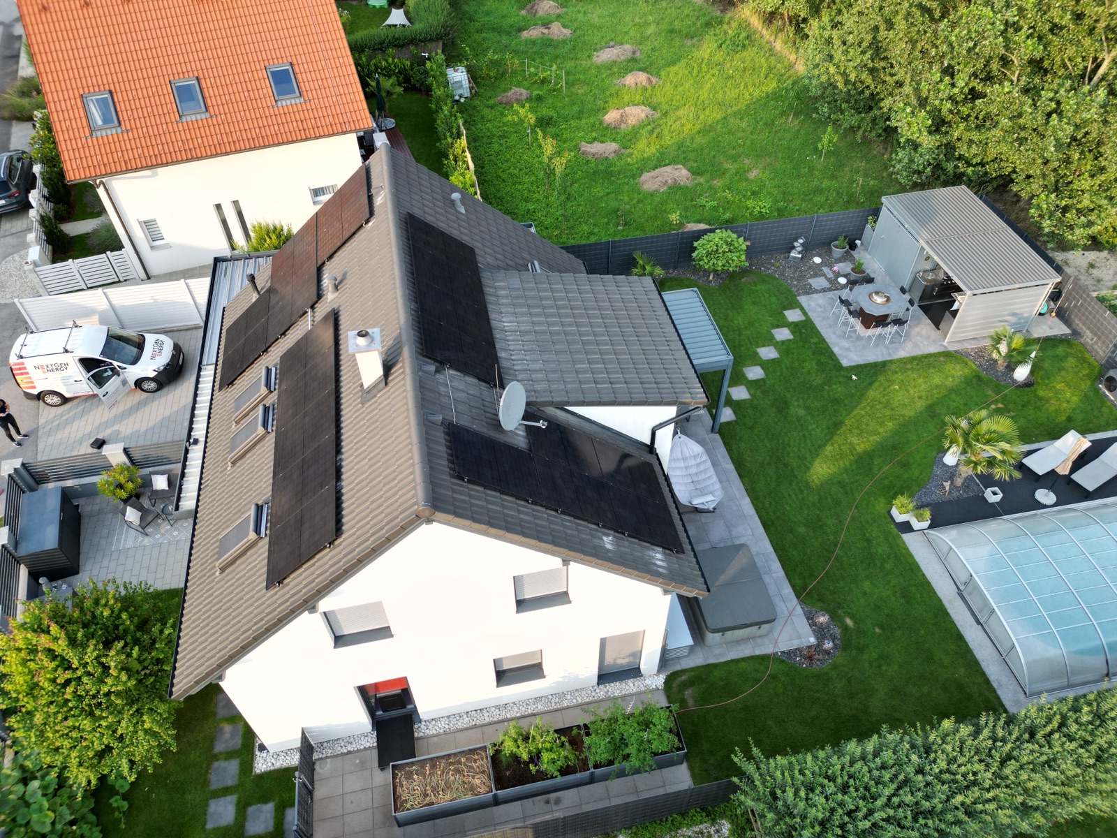 Photovoltaikanlage auf Einfamilienhaus von NextGen Energy